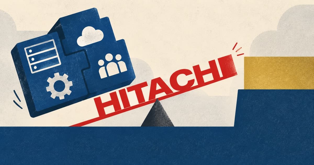 Editorial illustration for Hitachi AI Lifts Domestic IT Service Productivity 10%