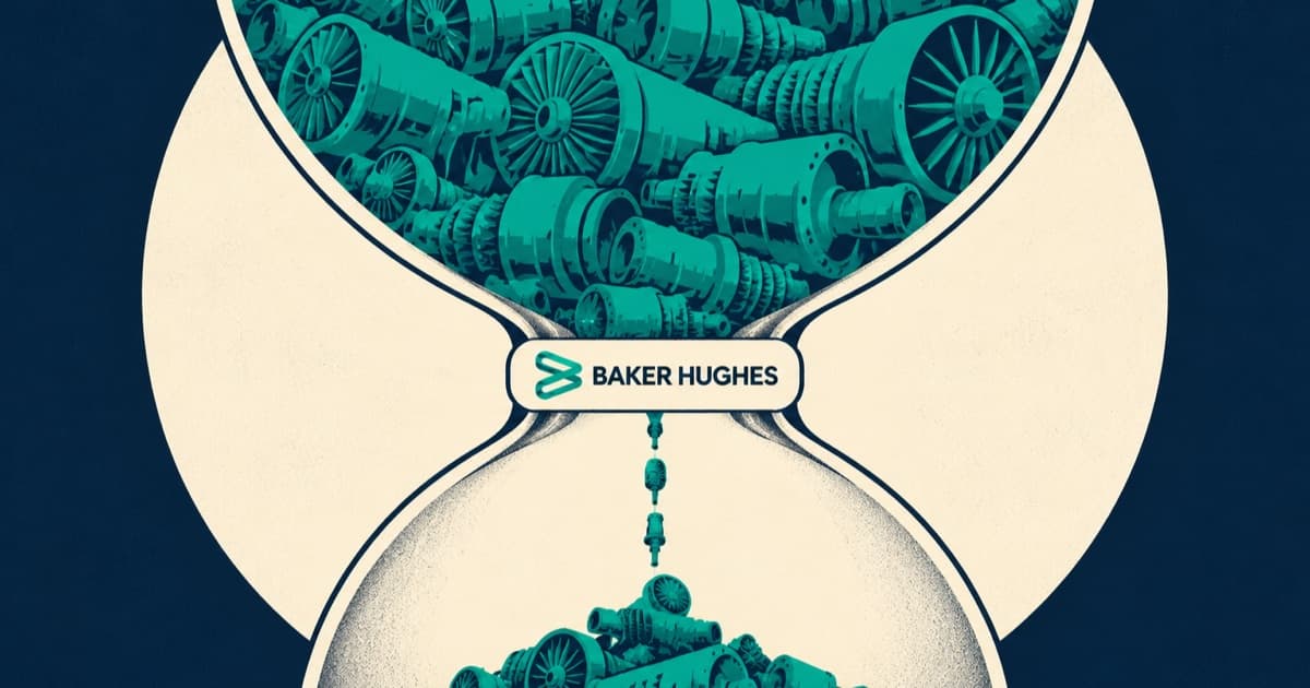 Editorial illustration for Baker Hughes (BKR) Q3 2026: IET Orders Hit Record, Backlog Conversion Slows