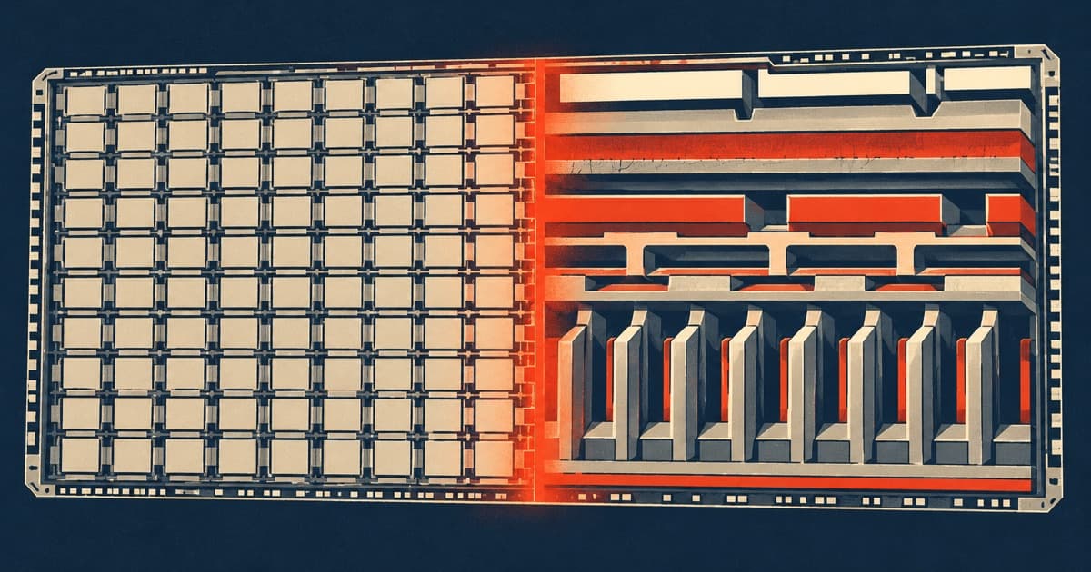 Editorial illustration for DRAM Manufacturing Moves Toward Logic-Grade Process Steps