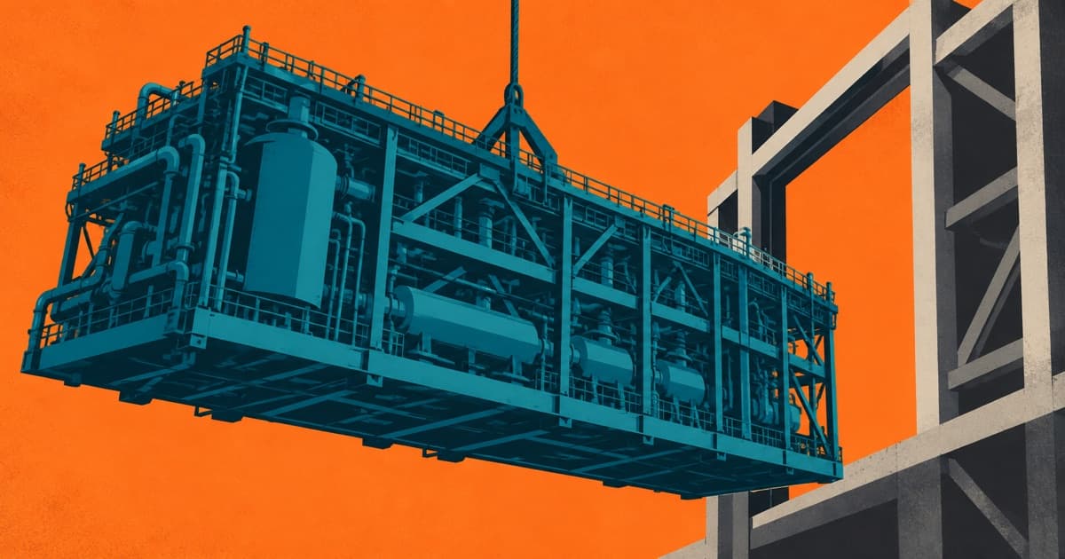 Editorial illustration for LNG Canada Phase 2 FID: Module Orders for Offshore Oil Engineering (600583.SH)