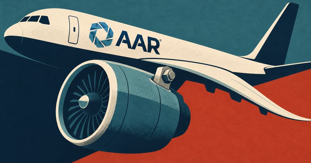 Editorial illustration for AAR (AIR) Q1 FY2027 earnings: repair margin falls, $4B MRO deal